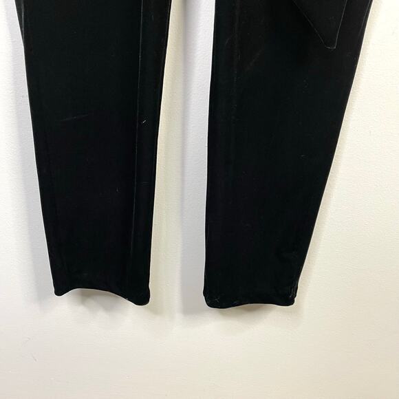 Express Black Velvet Plunge Strappy Belted Straight Leg Jumpsuit Womens 2P 2 P - Picture 7 of 16